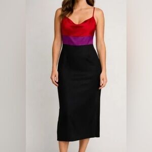 Express 3 color midi Dress